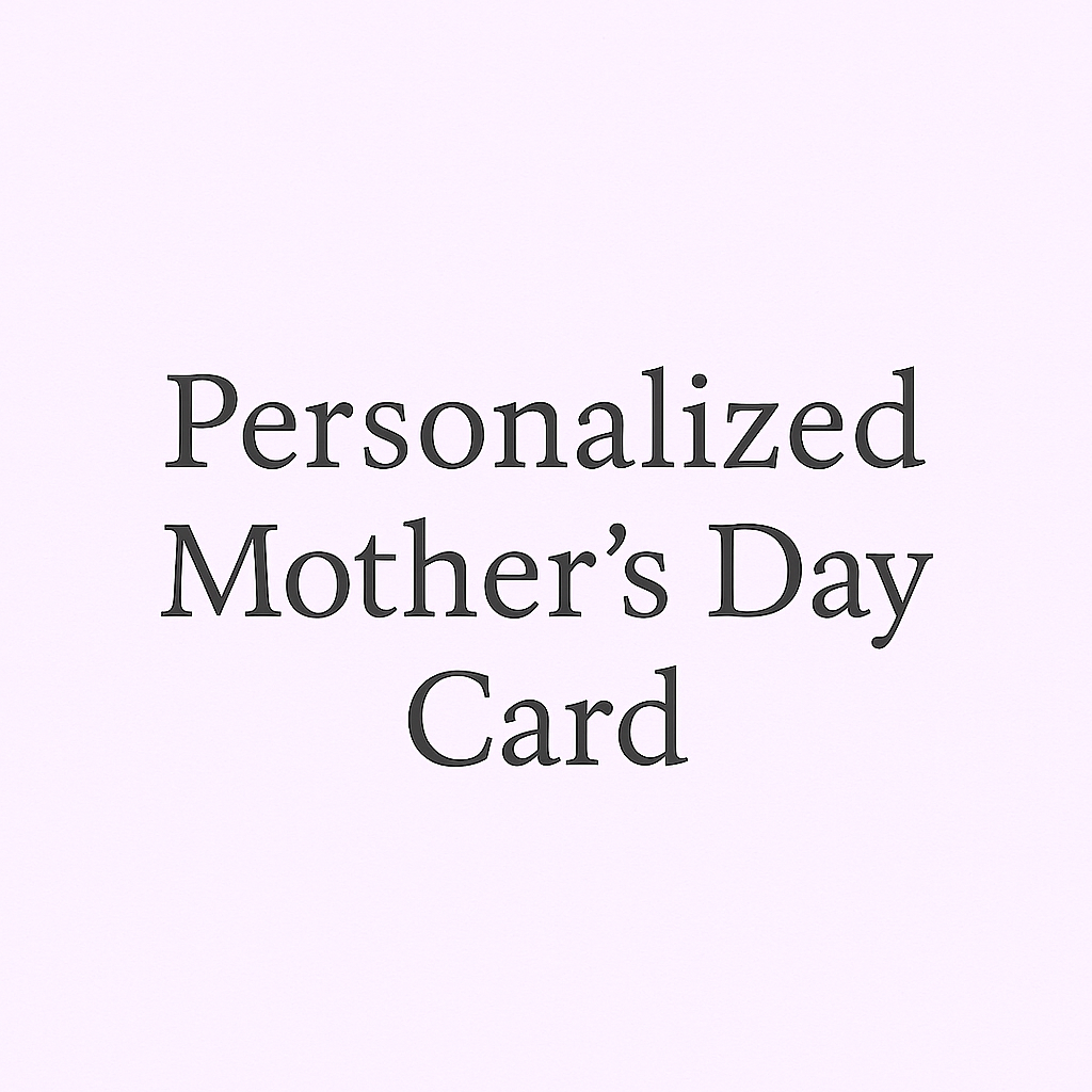 Personalized Mother's Day Card – Write Your Own Message